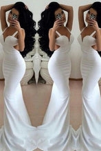 Load image into Gallery viewer, White Prom Dresses 2024 Long Trumpet/Mermaid Straps Chiffon Prom Dresses RS668
