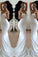 White Prom Dresses 2024 Long Trumpet/Mermaid Straps Chiffon Prom Dresses RS668