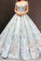 Charming Off Shoulder Lace Up Back Prom Dresses V Neck Ball Gown with Appliques