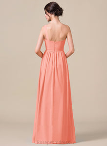 Neckline One-Shoulder Ruffle Length Fabric A-Line Silhouette Floor-Length Embellishment Destiny Natural Waist Floor Length Bridesmaid Dresses