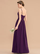 Load image into Gallery viewer, Silhouette Fabric Beading Floor-Length V-neck Length Sequins Pockets Neckline Embellishment A-Line SplitFront Bridesmaid Dresses