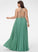 Floor-Length Pockets SquareNeckline A-Line Embellishment Length Silhouette SplitFront Neckline Fabric Jean Bridesmaid Dresses