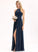 A-Line Fabric Floor-Length Neckline Silhouette SplitFront ScoopNeck Embellishment Length Marisa Short Sleeves Scoop Bridesmaid Dresses