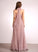 Neckline One-Shoulder Fabric Straps A-Line Length Silhouette V-neck Off-the-Shoulder Tulle Floor-Length Leslie Bridesmaid Dresses
