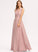 Floor-Length Fabric V-neck Halter Neckline Embellishment Silhouette Length One-Shoulder A-Line Ruffle Ariel Bridesmaid Dresses