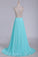2024 V Neck Beaded Bodice A Line Prom Dresses Chiffon & Tulle Sweep Train