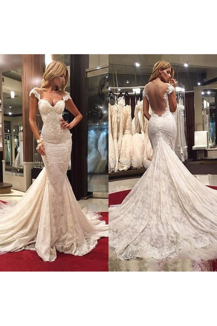 2024 Wedding Dresses Mermaid Off The Shoulder Lace With Applique