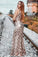 Sexy Mermaid Sequin V Neck Prom Dresses for Women V Back Pink Party Dresses SRS15340