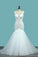 2023 Mermaid Open Back Tulle Straps With Applique Wedding Dresses Court Train