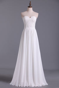 2024 Chic Prom Dresses Long A Line Strapless Chiffon Ivory Color Petite Size Under 200