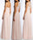 A Line Chiffon Blush Pink Formal Floor Length Cheap Bridesmaid Dresses Prom Dresses RS836