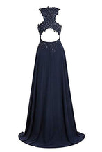 Load image into Gallery viewer, A Line Ombre Lace Appliques Prom Dresses Long Cheap Evening Dresses RS851
