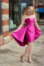 Load image into Gallery viewer, Sexy Sweetheart Strapless Fuchsia Mermaid Sleeveless Party Dress Homecoming Dress RS677