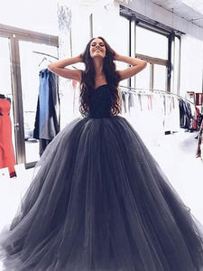 Ball Gown Burgundy Tulle Strapless Sweetheart Prom Dresses Quinceanera Dresses RS696