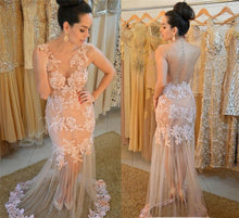 Load image into Gallery viewer, Charming Lace Real Made Prom Dresses Long Evening Dresses Prom Dresses On Sale L29