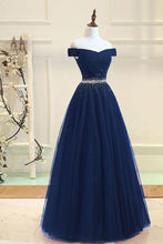 Load image into Gallery viewer, Burgundy A line Off the shoulder Sweetheart Prom Dresses Beads Evening Dresses RS586