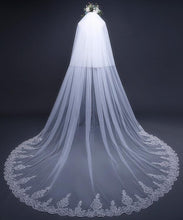 Load image into Gallery viewer, Cathedral Tulle Lace Ivory Wedding Veil Bridal Veil Wedding Veil RS288