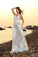 Princess A-Line Halter Belt Sleeveless Long Lace Sweetheart Beach Wedding Dresses RS561
