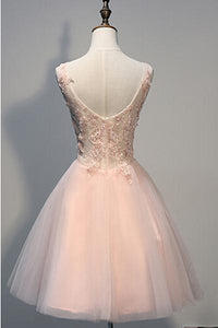 Charming V-neck Backless Short Prom Dresses Homecoming Dresses RS546