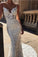 Elegant Mermaid Spaghetti Straps Lace V Neck Ivory Wedding Dresses Bridal Dresses RS776