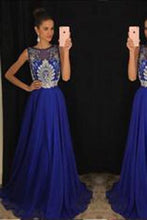 Load image into Gallery viewer, New Arrival Fantastic Beading Chiffon Floor Length Prom Dresses Evening Dresses RS565