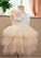 Princess Cute Pink Lace Tulle Flower Girl Dresses Layered Open Back Lovely Tutu Dresses RS776
