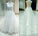 Sheer Castle Ivory Ball Illusion Back Appliques Lace Chapel Train Wedding Dress RS198