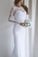 Elegant Lace Long Sleeves Mermaid Backless White Long Wedding Dress with Train RS164