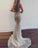 Gorgeous Deep V-Neck Spaghetti Straps Sleeveless Mermaid Long Prom Dresses RS768