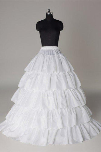 Fashion Wedding Petticoat Accessories 5 layers White Floor Length FU05