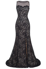 Load image into Gallery viewer, High-Split Lace Ball Gown Evening Prom Party Dress ST168
