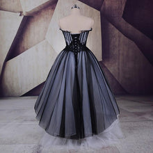 Load image into Gallery viewer, A Line Tulle High Low Sweetheart Strapless Sleeveless Prom Dresses Homecoming Dresses RS25