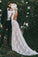 High Neck Lace Appliques Long Sleeve Mermaid Beach Wedding Dresses Bridal Dresses W1071