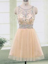 Load image into Gallery viewer, Short Prom Gown Champagne Homecoming Gowns 2024 Homecoming Dress RS908