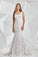 Lace Mermaid Ivory Scoop Wedding Dresses Bohemian Long with Train Bridal Dresses RS503