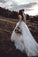 Light Pink See Through Long Sleeve Boho Wedding Dresses Lace Applique Bridal Dress RS378