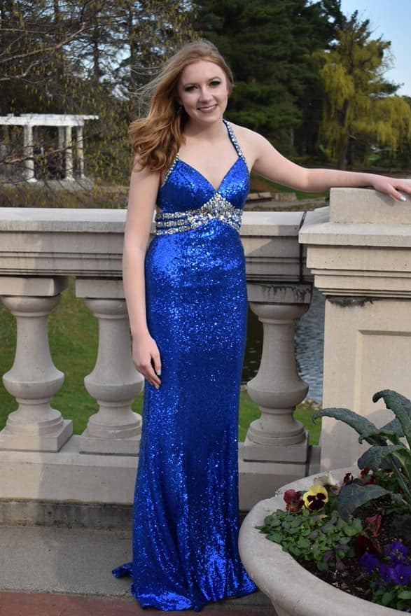 Sparkly Royal Blue Long Prom Dresses For Teens Pretty Party Gowns