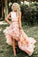 Two Pieces High Low Long Cute Prom Dresses Elegant Prom Gowns Party Dresses