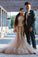 Mermaid Brown Sweetheart Beads Crystals Tulle Backless Prom Dresses Formal Dresses RS373