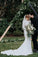 Modest Long Sleeve Lace Mermaid Wedding Dresses Rustic Bridal Gown Beach Bridal Dress W1076