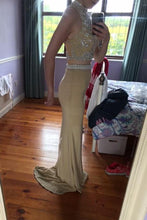 Load image into Gallery viewer, Two Pieces Long Prom Dresses with Sweep Train Sexy Prom Gowns RSD20