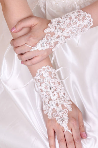 2024 Lace Wrist Length Bridal Gloves