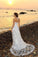 Princess A-Line Halter Belt Sleeveless Long Lace Sweetheart Beach Wedding Dresses RS561