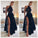 Sexy Black Lace High Split Prom Dresses Halter Floor Length Long Evening Dresses RS616