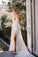 Simple Chiffon V Neck Wedding Dresses with Split Side Birdal Gown