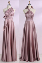 Load image into Gallery viewer, Simple New Arrival Backless Satin Long Bridesmaid Dresses Evening Party Dresses BD1008