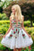 Simple Short Lace White Homecoming Dress with Appliques V Neck Short Prom Dress RS735