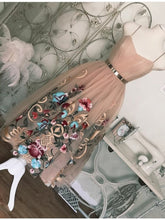 Load image into Gallery viewer, Spaghetti Straps Tea Length Short Prom Dress Dusty Pink Cute Homecoming Dresses H1020