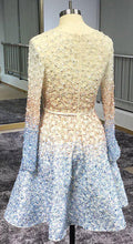 Load image into Gallery viewer, Stunning Beaded Sequins Long Sleeve V Neck Homecoming Dresses Short Prom Dresses H1083