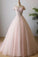 Stunning Off the Shoulder Pink Ball Gown Quinceanera Dresses Tulle 3D Flowers Prom Dresses P1142